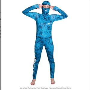 686 Airhole Thermal One Piece Base Layer peacock desert camo blue medium